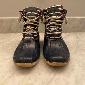 Sperry duck boots - nautical stripe